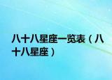 八十八星座一覽表（八十八星座）