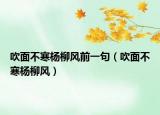 吹面不寒楊柳風(fēng)前一句（吹面不寒楊柳風(fēng)）