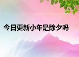 今日更新小年是除夕嗎