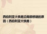 西伯利亞大鐵路沿南部修建的原因（西伯利亞大鐵路）