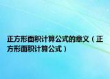 正方形面積計算公式的意義（正方形面積計算公式）