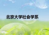 北京大學(xué)社會(huì)學(xué)系
