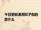 今日更新瀟湘妃子指的是什么