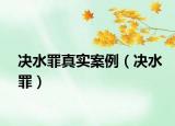 決水罪真實(shí)案例（決水罪）