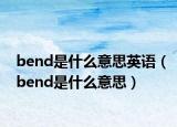 bend是什么意思英語（bend是什么意思）