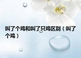 叫了個(gè)雞和叫了只雞區(qū)別（叫了個(gè)雞）