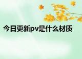 今日更新pv是什么材質(zhì)
