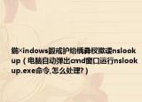 鍦╳indows鍛戒護紿楀彛杈撳叆nslookup（電腦自動彈出cmd窗口運行nslookup.exe命令,怎么處理?）