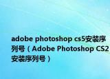 adobe photoshop cs5安裝序列號(hào)（Adobe Photoshop CS2安裝序列號(hào)）