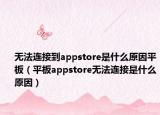 無法連接到appstore是什么原因平板（平板appstore無法連接是什么原因）