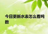 今日更新水表怎么看噸數(shù)