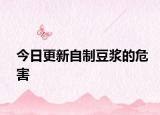 今日更新自制豆?jié){的危害
