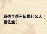 夏佐全是王傳福什么人（夏佐全）