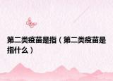 第二類疫苗是指（第二類疫苗是指什么）