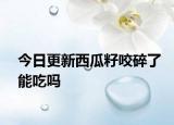 今日更新西瓜籽咬碎了能吃嗎
