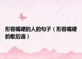 形容嘴硬的人的句子（形容嘴硬的歇后語）