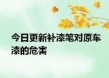 今日更新補漆筆對原車漆的危害