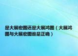 是大展宏圖還是大展鴻圖（大展鴻圖與大展宏圖誰是正確）