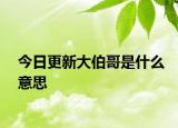 今日更新大伯哥是什么意思