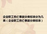 企業(yè)職工傷亡事故分類標(biāo)準(zhǔn)分為幾類（企業(yè)職工傷亡事故分類標(biāo)準(zhǔn)）