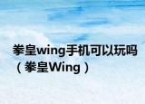 拳皇wing手機(jī)可以玩嗎（拳皇Wing）