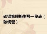 碳鋼管規(guī)格型號一覽表（碳鋼管）