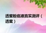 透蜜粉底液真實測評（透蜜）
