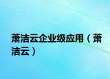 蕭潔云企業(yè)級應(yīng)用（蕭潔云）