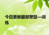 今日更新腿部塑型—訓(xùn)練