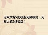 無雙大蛇2終極版無限模式（無雙大蛇2終極版）