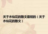 關(guān)于水仙花的散文最短的（關(guān)于水仙花的散文）
