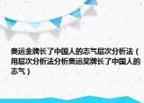 奧運(yùn)金牌長了中國人的志氣層次分析法（用層次分析法分析奧運(yùn)獎牌長了中國人的志氣）