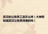 武漢的公務(wù)員工資怎么樣（大神有知道武漢公務(wù)員待遇的嗎）