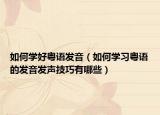 如何學(xué)好粵語發(fā)音（如何學(xué)習(xí)粵語的發(fā)音發(fā)聲技巧有哪些）