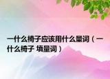 一什么椅子應(yīng)該用什么量詞（一什么椅子 填量詞）