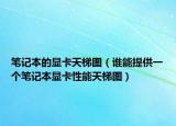 筆記本的顯卡天梯圖（誰(shuí)能提供一個(gè)筆記本顯卡性能天梯圖）