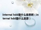 internal hdd是什么意思?。╥nternal hdd是什么意思）