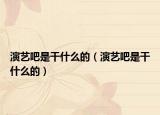 演藝吧是干什么的（演藝吧是干什么的）