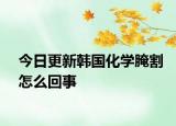 今日更新韓國(guó)化學(xué)腌割怎么回事
