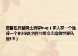 魔獸世界圣騎士清算bug（求大家一個推薦一個BUG較少的70級變態(tài)魔獸世界私服!!!!）