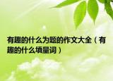 有趣的什么為題的作文大全（有趣的什么填量詞）