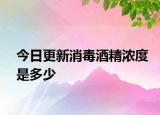 今日更新消毒酒精濃度是多少