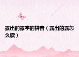 露出的露字的拼音（露出的露怎么讀）