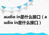 audio in是什么接口（audio in是什么接口）