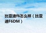 比亞迪f6怎么樣（比亞迪F6DM）