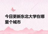 今日更新東北大學(xué)在哪里個城市