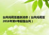 臺(tái)風(fēng)瑪莉亞最新消息（臺(tái)風(fēng)瑪莉亞 2018年第8號(hào)超強(qiáng)臺(tái)風(fēng)）