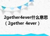 2gether4ever什么意思（2gether 4ever）