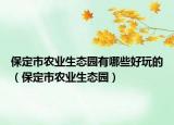 保定市農(nóng)業(yè)生態(tài)園有哪些好玩的（保定市農(nóng)業(yè)生態(tài)園）