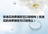 安逸花消費額度可以提現(xiàn)嗎（安逸花的消費額度可以提現(xiàn)么）